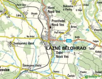 Mapa Lázně Bělohrad 4